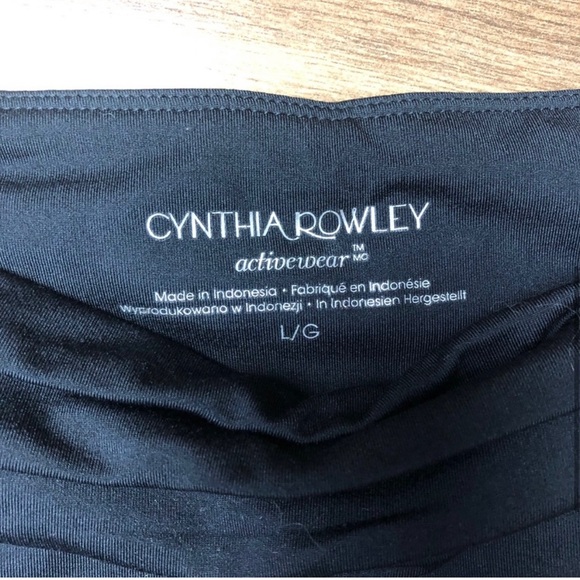 Cynthia Rowley black athletic leggings large - Picture 2 of 8